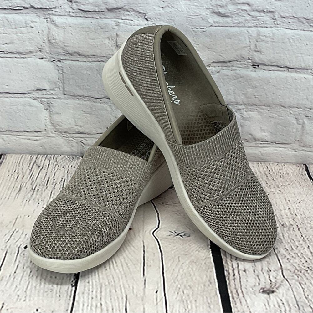Comfort Knit Slip-On Sneakers - Taupe